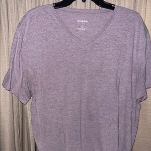 Goodfellow & Co Men's Purple V-Neck Shirt